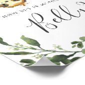 Poster Sloth Baby shower Devine la taille du ventre de ma (Coin)