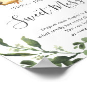 Poster Sloth Baby shower Devine Le doux Signe Mess (Coin)