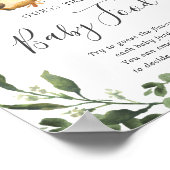 Poster Sloth Baby shower Devine Le Panneau Alimentaire Bé (Coin)