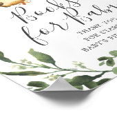 Poster Sloth Baby shower Livres Pour Bébé Signe (Coin)