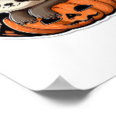Poster Sloth citrouille Halloween autocollant Surdimensio (Coin)