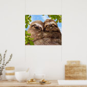 Poster Sloth Couple (Cuisine)