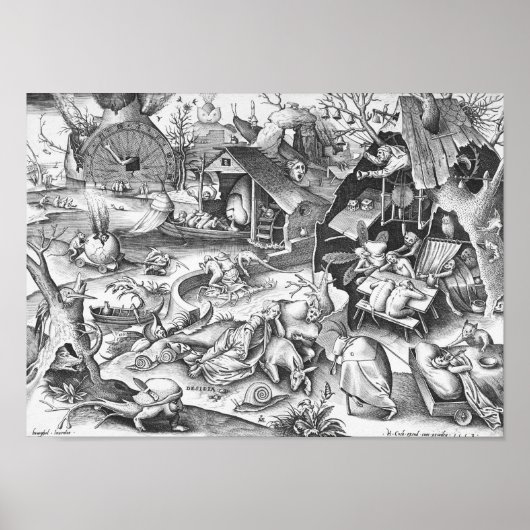 Poster Sloth (Desidia), Les Sept Péchés Mortels (Devant)