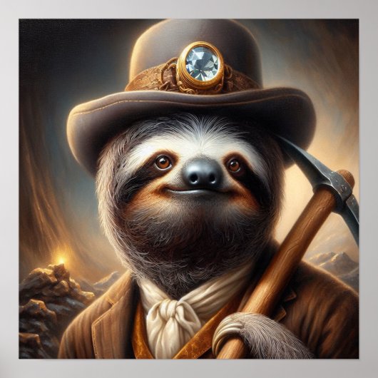 Poster Sloth Gold Miner (Devant)