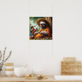 Poster Sloth Grand-mère (Cuisine)