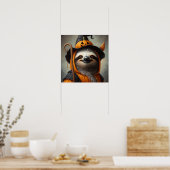 Poster Sloth Halloween (Cuisine)