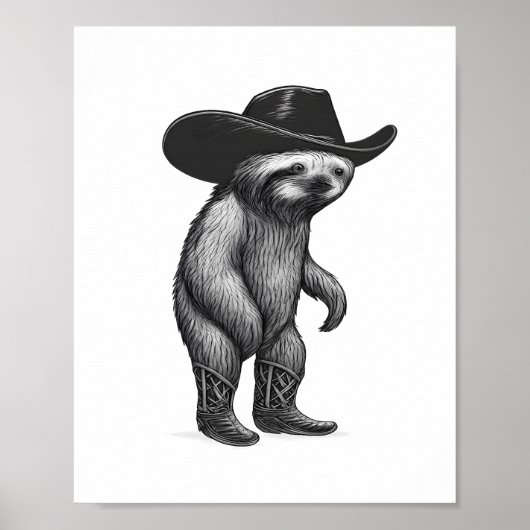 Poster Sloth Howdy Sloth (Devant)