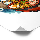 Poster Sloth Mange Japonais Ramen (Coin)