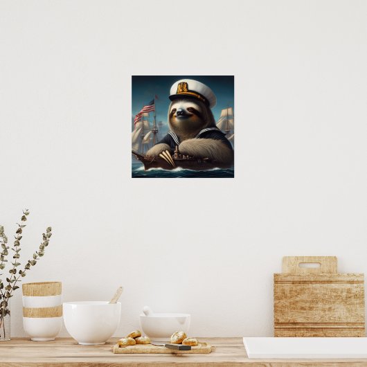 Poster Sloth Sailor (Cuisine)