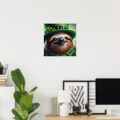 Poster Sloth St Paddys Day (Bureau à domicile)