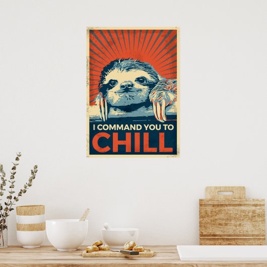Poster Sloth Vintage (Cuisine)