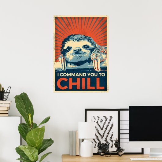 Poster Sloth Vintage (Bureau à domicile)