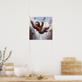 Poster Sloth Ziplining (Cuisine)
