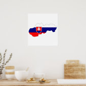 Poster Slovaquie - Carte Drapeau Plein format (Cuisine)
