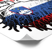 Poster Slovénie Drapeau canadien slovène des racines d'ar (Coin)