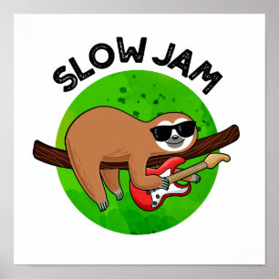 Poster Slow Jam Funky Musique Animal Pun