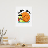 Poster Slow Jam Funny Musique Snail Pun (Cuisine)