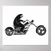 Poster Slow Sloth On A Fast Bike (Devant)