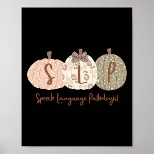 Poster Slp Citrouille Discours Langue Pathologiste Automn
