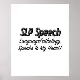 Poster SLP Voix Langue Pathologie Discours Cadeaux