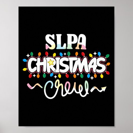 Poster Slpa Christmas Crew Speech Pathology Istant Xma  (Devant)