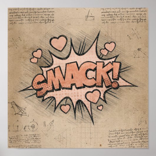 Poster SMACK ! Vintage Comic Book (Devant)