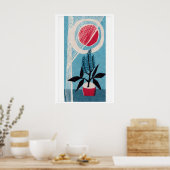 Poster Small Houseplant in Sun - Matchbox Print (Cuisine)