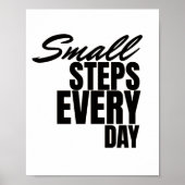 Poster  Small Steps Every Day | Motivational Quote  (Devant)