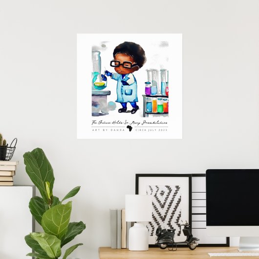 Poster Smart Black Kid (Bureau à domicile)