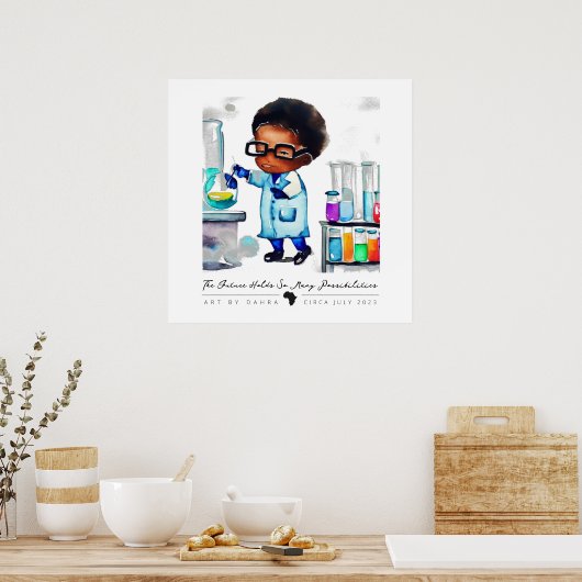 Poster Smart Black Kid (Cuisine)