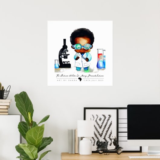 Poster Smart Black Kid (Bureau à domicile)