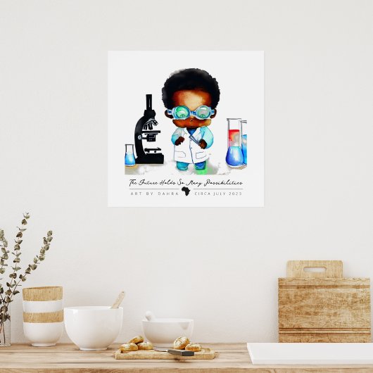 Poster Smart Black Kid (Cuisine)