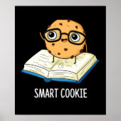 Poster Smart Cookie Funny Chocolate Chip Pun Dark BG (Devant)