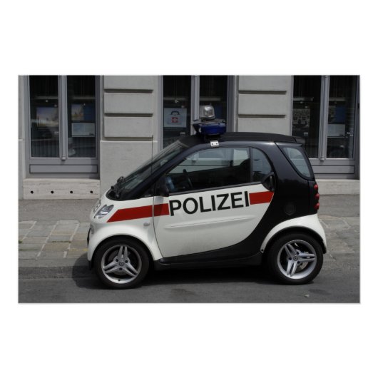 Poster Smart Polizei Auto (Devant)