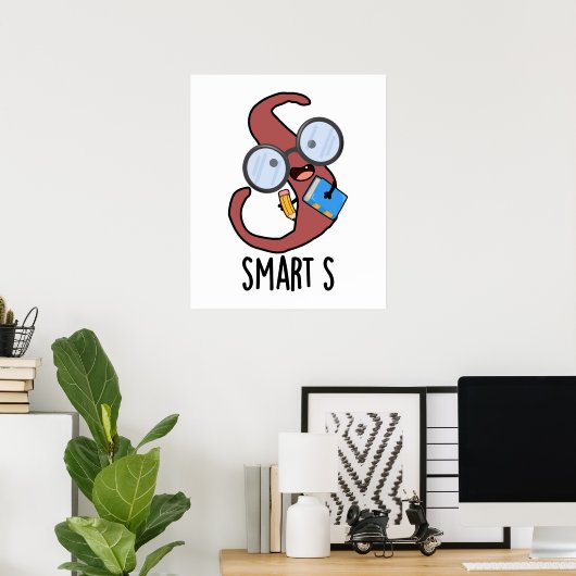 Poster Smart S Funny Alphabet Pun (Bureau à domicile)