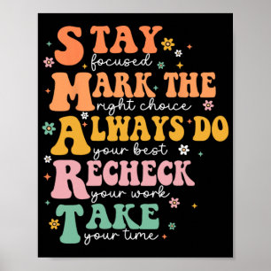 Poster Smart Test Day Squad Funny Student Teacher Test Te