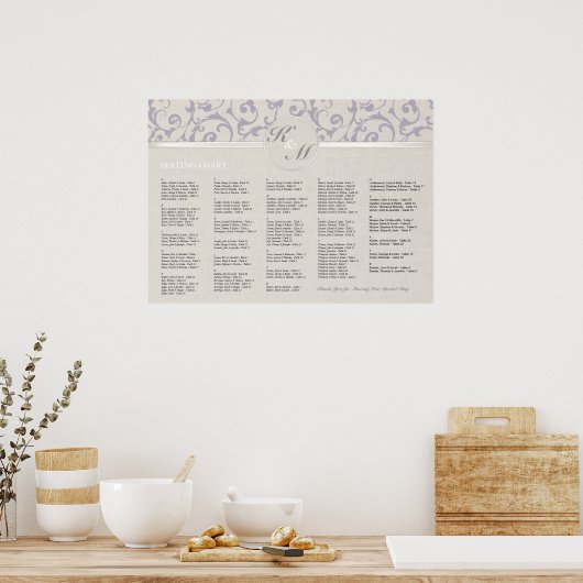 Poster SmartElegance collection de mariage lavande (Cuisine)