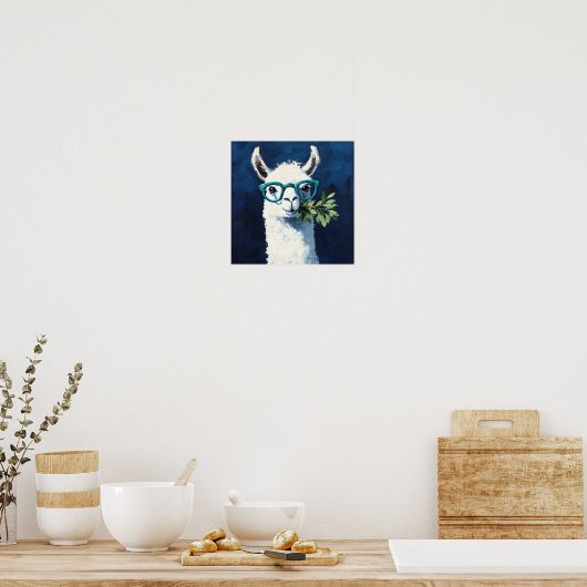 Poster Smarty Llama Chic (Cuisine)