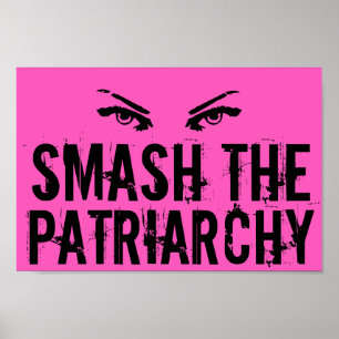 Poster Smash le Cool féministe rose du Patriarcat
