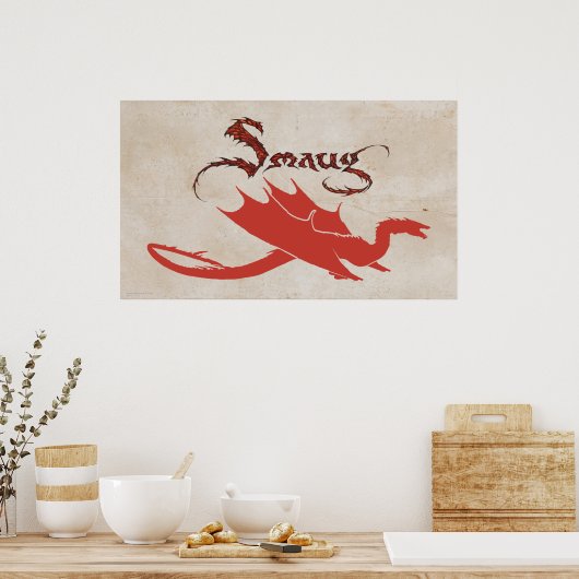 Poster SMAUG™ Silhouette & nom (Cuisine)