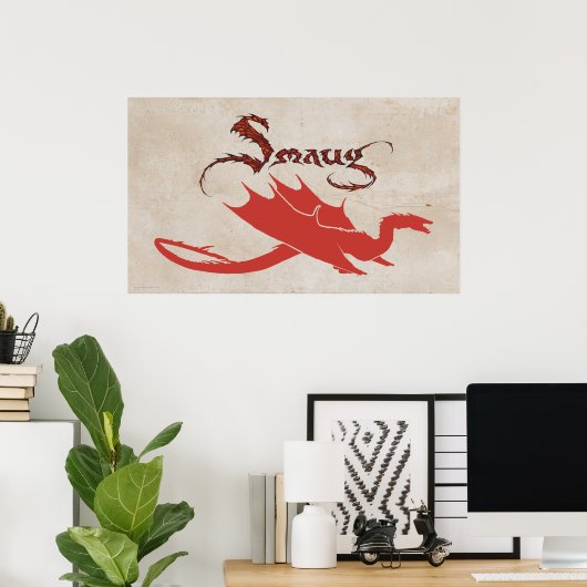 Poster SMAUG™ Silhouette & nom (Bureau à domicile)