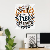 Poster Smile : C'est la Thérapie Libre (Bureau à domicile)