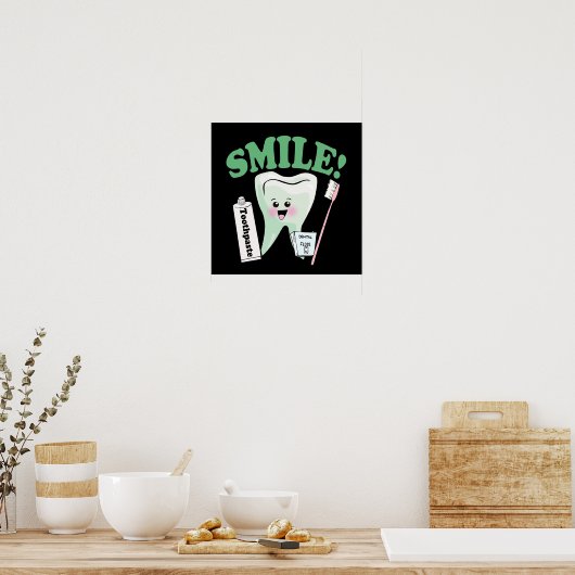 Poster Smile Dentist Office Art (Cuisine)