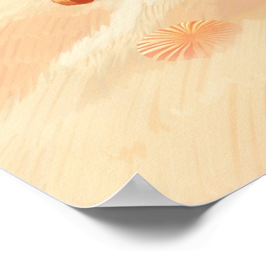 Poster Smile Dog - Mode Plage Activé (Coin)