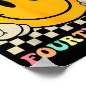 Poster Smile Face Peace Out 4ème Grade Cl De 2023 (Coin)