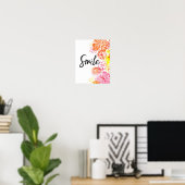 Poster Smile, Fleurs Art Imprimer (Bureau à domicile)