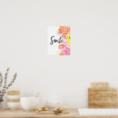 Poster Smile, Fleurs Art Imprimer (Cuisine)