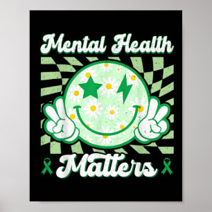 Poster Smile Happy Face Cute Fleur Santé Mentale S Consci