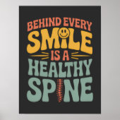 Poster Smile Healthy Spine Chiropractor Conception de dev (Devant)