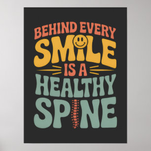 Poster Smile Healthy Spine Chiropractor Conception de dev